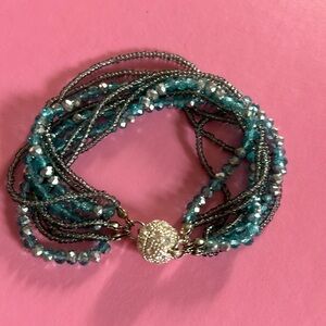 Beach blues magnetic closure bracelet